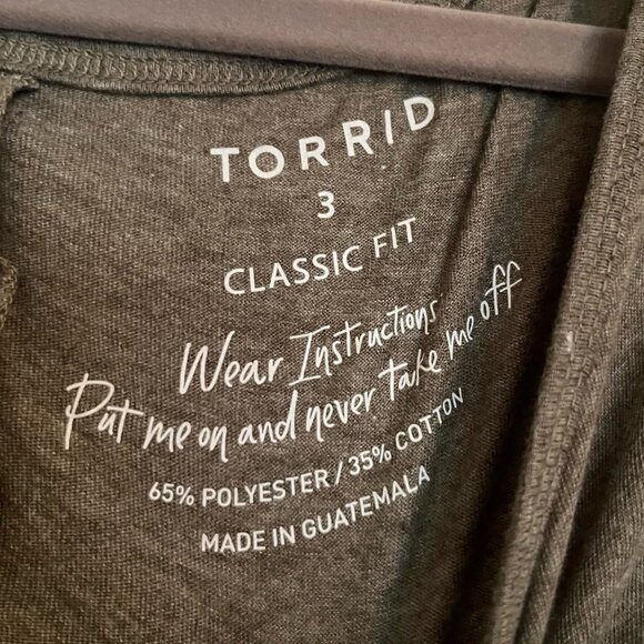 Torrid Size 3 Olive Green Crew Neck Tank - Picture 6 of 6